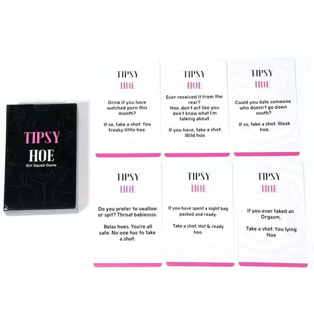 Tipsyhoe Night Game Girl Bachelorette Night Game Party Bridal Shower Game Drinking Card Games — image 4