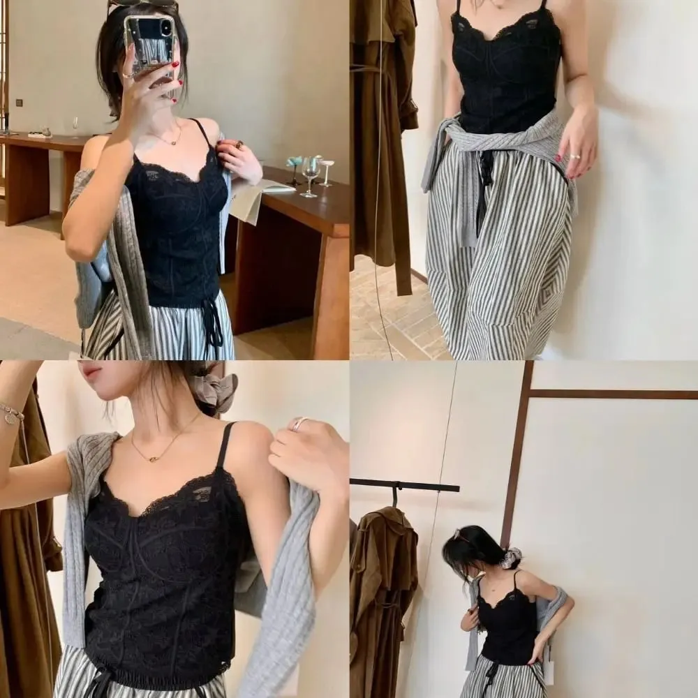 New Fleece-lined Women Winter Camisole Retro Lace Floral with Chest Pad Tank Tops Slim Camis Sleeveless Crop Tops Women Girl