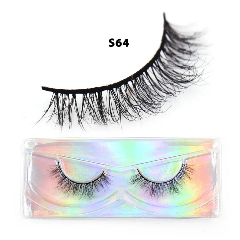 Short Natural 3D Mink Lashes Fluffy Wispy Fake Eyelashes Crisscross False Lashes Eyelash Extension Makeup