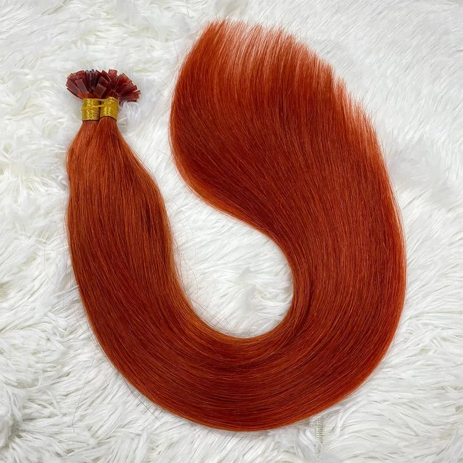 Remy Hair 30 Inch Real Remy Flat Tip Extension ng Buhok ng Tao Silky Straight Dark Brown Pre Bonded Keratin Fusion Hair 50 Strands