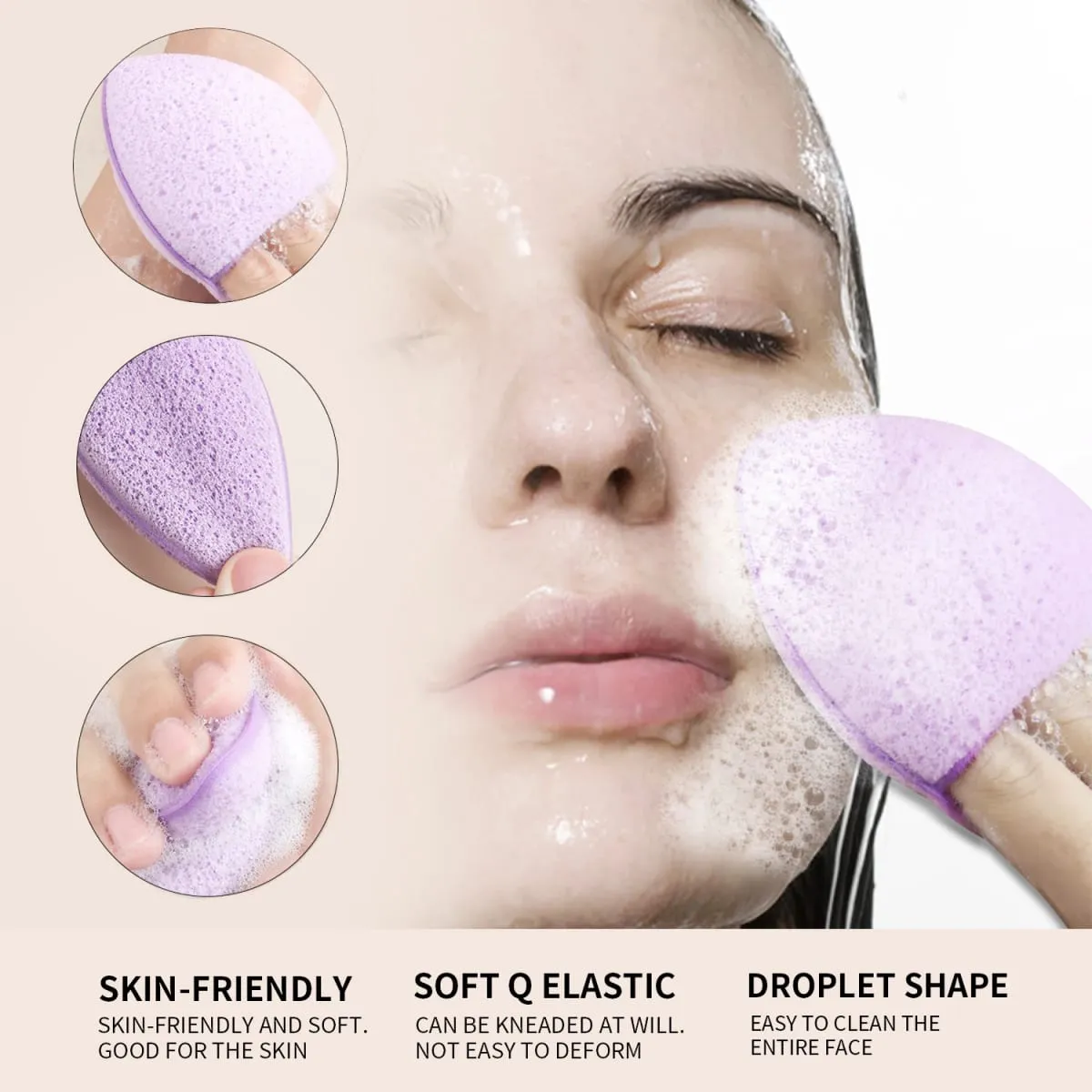 37Pcs Makeup Tool Kit 20Pcs Makeup Brushes With Hairband Wristband Powder Puff Facial Sponge