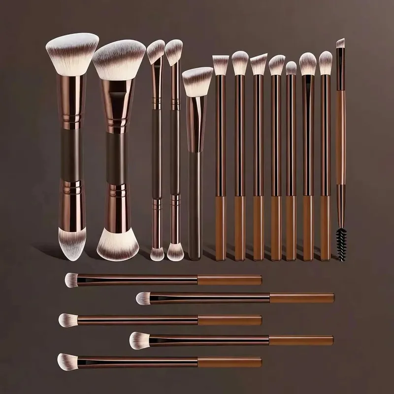 Professional Aluminum Makeup Brush Set Includes Soft High-Quality Synthetic Hair Makeup Brushes Foundation Brush Powder Brush