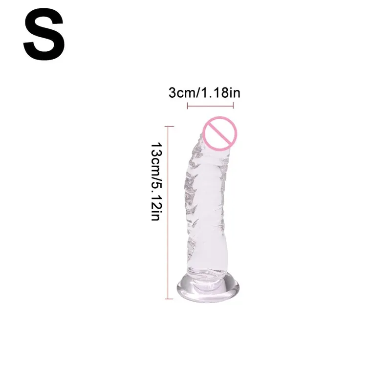 Realistic Black Dildo with Strong Suction Cup Base Soft Penis Sex Toy for Women and Men Hands Free Anal Vaginal Adult Toy in M