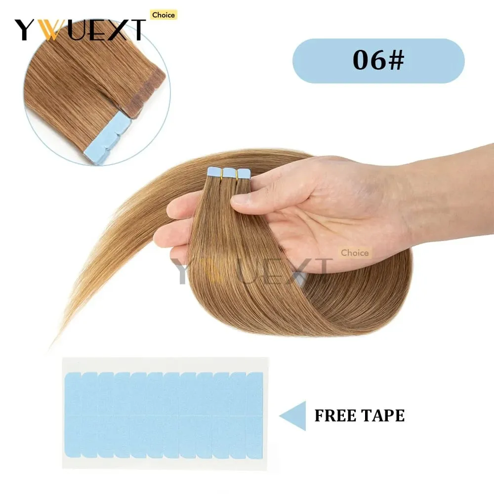 Mini Tape in Human Hair Extensions Natural Straight For Women 12inch-20inch 12.5g-20g Easy to Wear 10pcs/pack Salon Quality