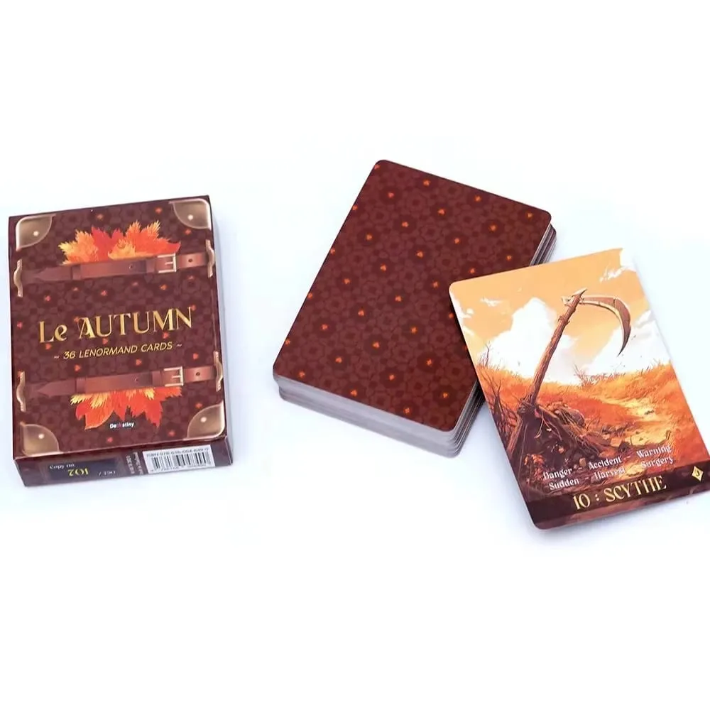 New Le Autumn Tarot 36 Lenormand Cards Deck Board Game Tarot Card Funny Delicate Party Supplies for Family Party Gift