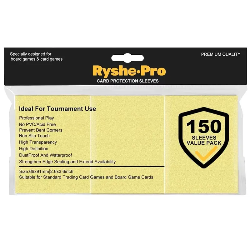 Ryshepro Premium Card Sleeves for MTG Card Game 150PCS Sleeves for TCG Yogioh Cards 66x91mm Card Protectors for Baseball Sports