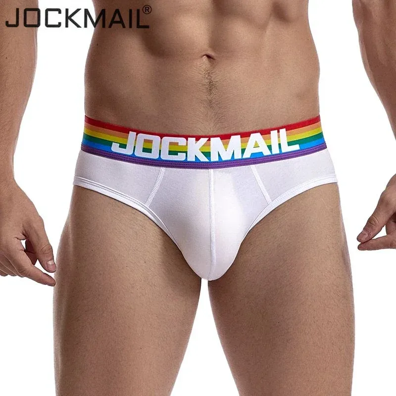 Jockmail Celana Dalam Pria Seksi Celana Dalam Katun Rendah Naik Renda Benang Jaring, Celana Pendek Musim Panas Sejuk Calzoncillos Hombre Slip