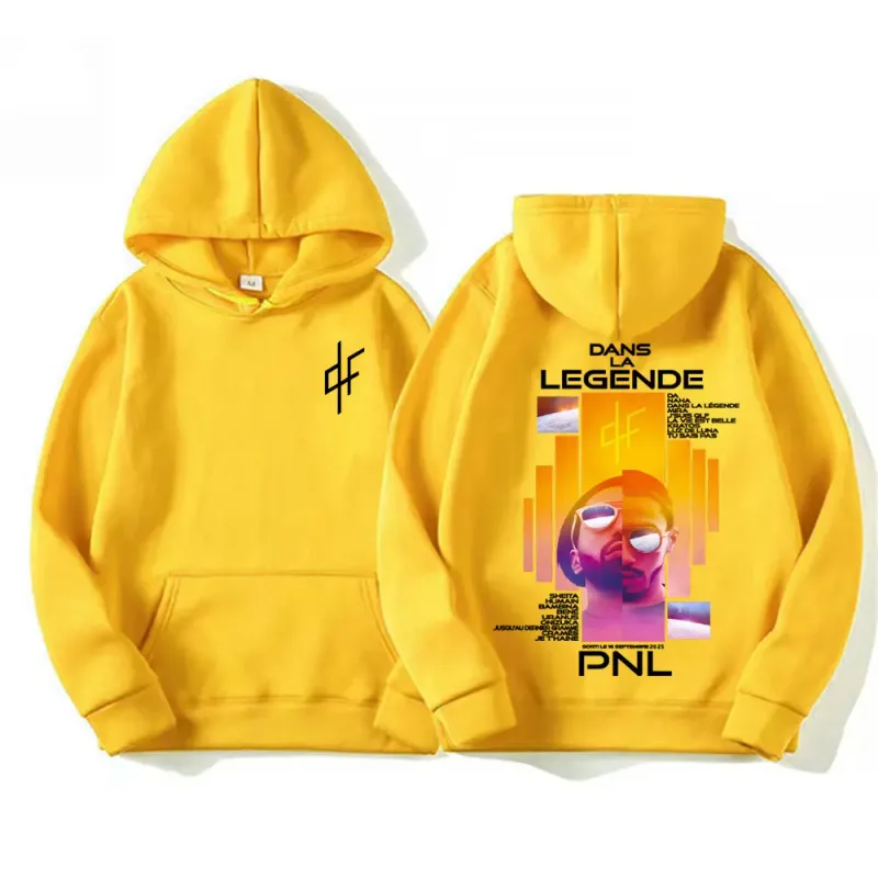 Französischer Rapper Le Monde Chico PNL Album Cover Hoodies Herrenbekleidung Hochwertige Fleece-Sweatshirts Mode Hip Hop Retro Hoodie