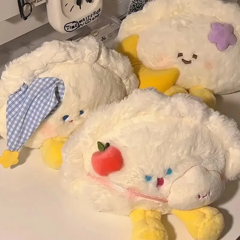 20cm Dumpling Plush Pillow Fluffy Soft Stuffed Toy Home Sofa Bedroom Decoration Comfort Sleeping Companion Kawaii Gift For Women