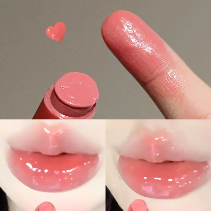 Mirror Glass Solid Lip Glaze Water Light Flash Lip Stick Moisturize Plumper Tint Lip Oil Balm Press Lipstick Cosmetic
