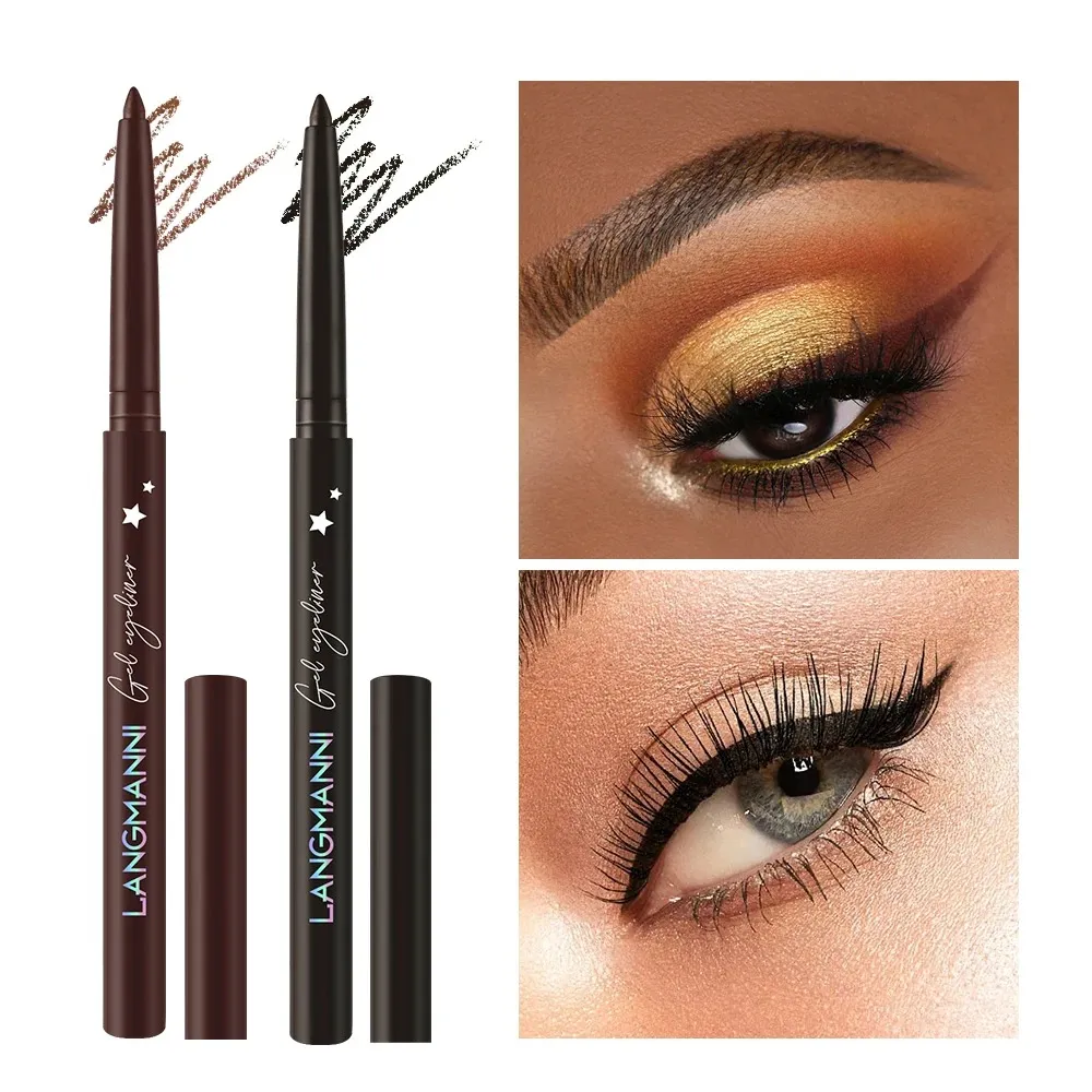 Glide-On Gel Eyeliner Pencil Ultra-Smooth Waterproof Lasting Liner for Waterline & Lash Line Fade-Resistant All-Day Wear Makeup