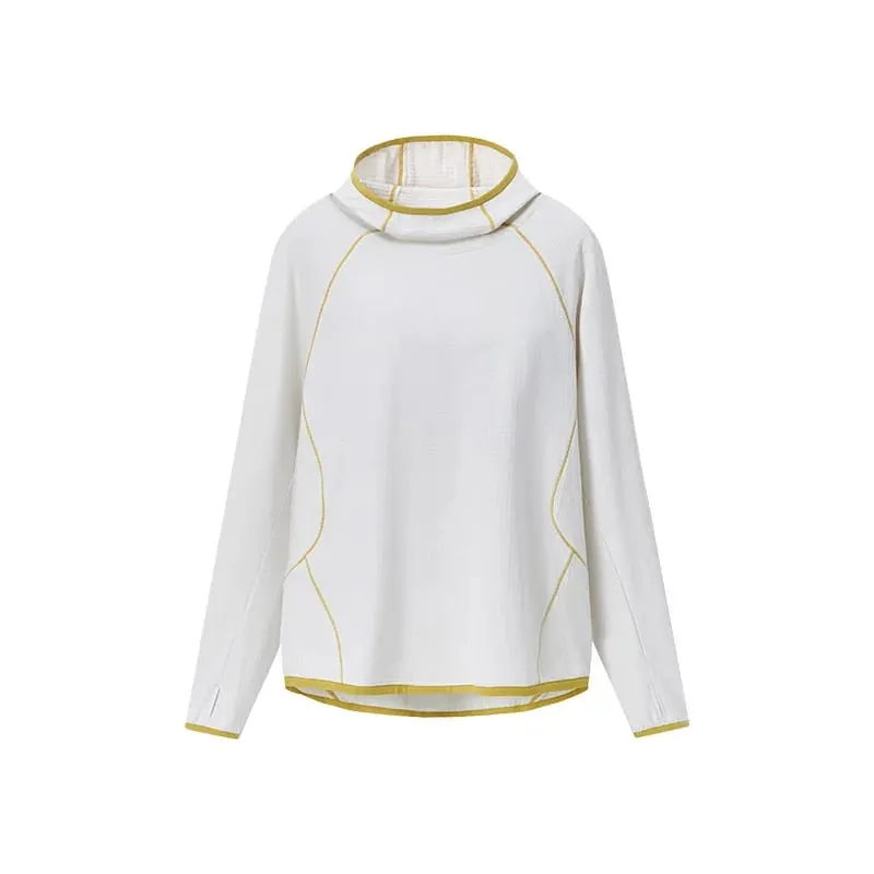 Unisex Grid Fleece Hooded Sweatshirt Thermal Lock Trail Running Tops Men Women Lightweight Breathable Hiking Base Layer