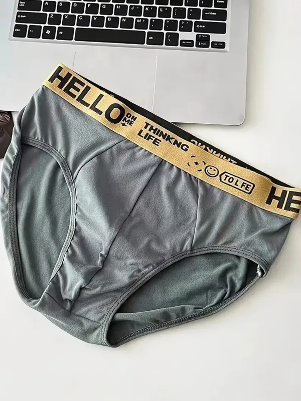 5 Keping/set rawak Seluar Dalam Lelaki Seksi Huruf Pinggang Seluar Dalam Kasual Selesa Bernafas Seluar Dalam Warna Pejal Seluar Dalam Lelaki