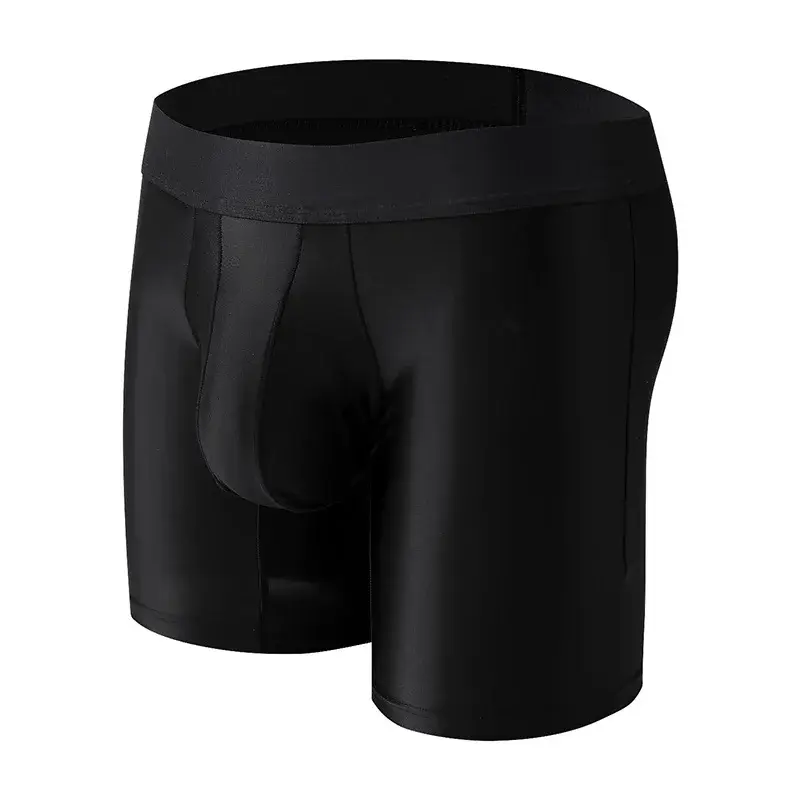 M-xxl Mens Underwear Boxers Solid U Pouch Panties Para sa Lalaki Extended Leg Boxer Shorts Homme Middle Waist Sports Underpants Lalaki