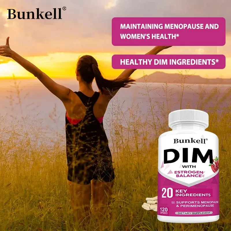 DIM Supplement 150mg Capsules with Black Pepper Extract Natural Plant Nourishment for Daily Body Wellness Balance for Women