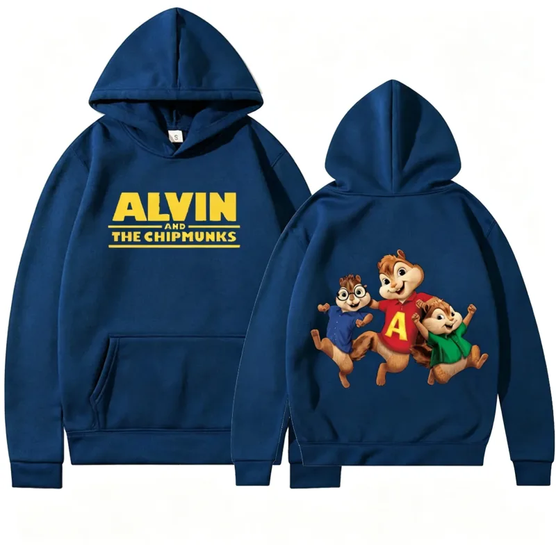 Alvin and The Chipmunks 2026 Fashion Unisex Casual Sportswear Men's Hoody Alvin Chipmunk Halloween Costume Women's Pullover Tops
