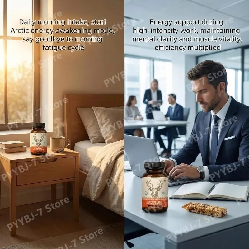 Arctic Herbal Blend Supplement for Men Daily Support for Energy Stamina Overall Wellness Daily Health Supplements 60 Capsules