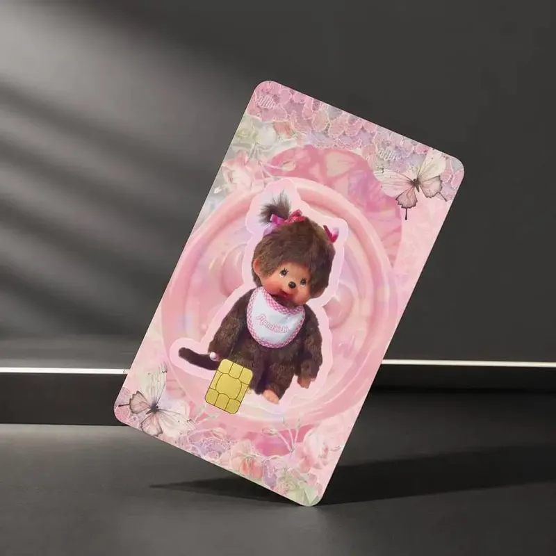 Cute M-MonchhichiS Sticker Film Tape Skin for Credit Card Debit Card Waterproof Stickers
