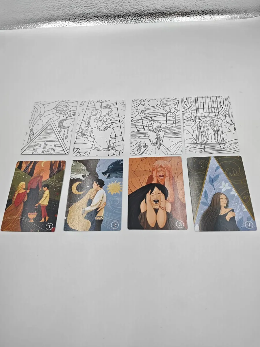 POI Oracle Cards 100 Cards Deck Russian Ver. With Guidebook Healing Family Therapy Tarot Cards Divination Art Therapy