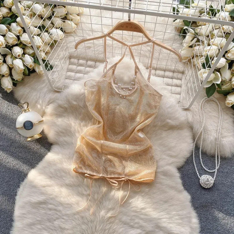 Woman Embroidery Floral Mesh Fashion Sexy Dress Chinese Style Short Sleeve Split Hollow Out Cheongsam New Gauze Sheer Dress