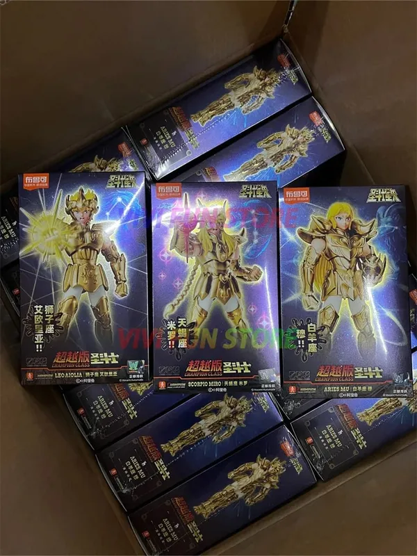 In Stock BLOKEES Saint Seiya CLASSIC CLASS Gold Saint Virgo Shaka Pisces Aphrodite Andromeda Cygnus EX Gold Assembled Model Toys