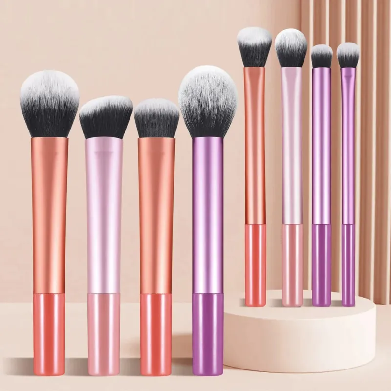 Makeup Brushes and Sponges Set Purple Makeup Puff Beauty Egg Headband Wristband Remover Kit Makeup Tool Gift 20-28pcs
