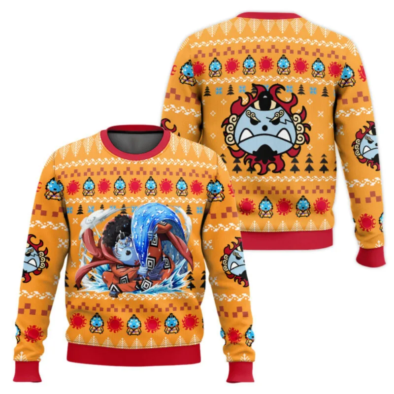 New sweater, Japanese anime, Luffy, Robin, Bandai, One Piece, 3D hoodie, Christmas sweatshirt, men's round-neck T-shirt