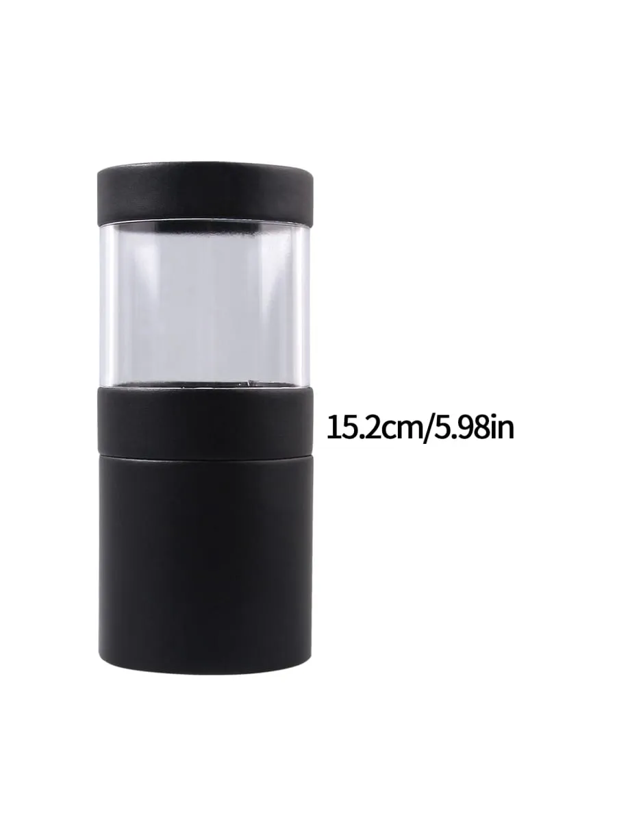 1PCS Black Makeup Brush Holder Transparent Top Storage Case for Cosmetic Brushes
