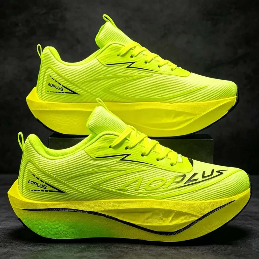 Running Shoes Men Sports Speciality Carbon Board Marathon Breathable Lightweight Women's Comfortable Athletic Nonskid Sneakers