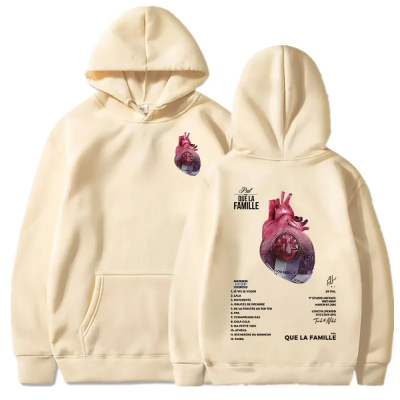 Y2K Le Monde Chico Hoodies French Rapper PNL Album Que La Famille Hooded Sweatshirts Men Women Hip Hop Fashion Long Sleeve Pullo