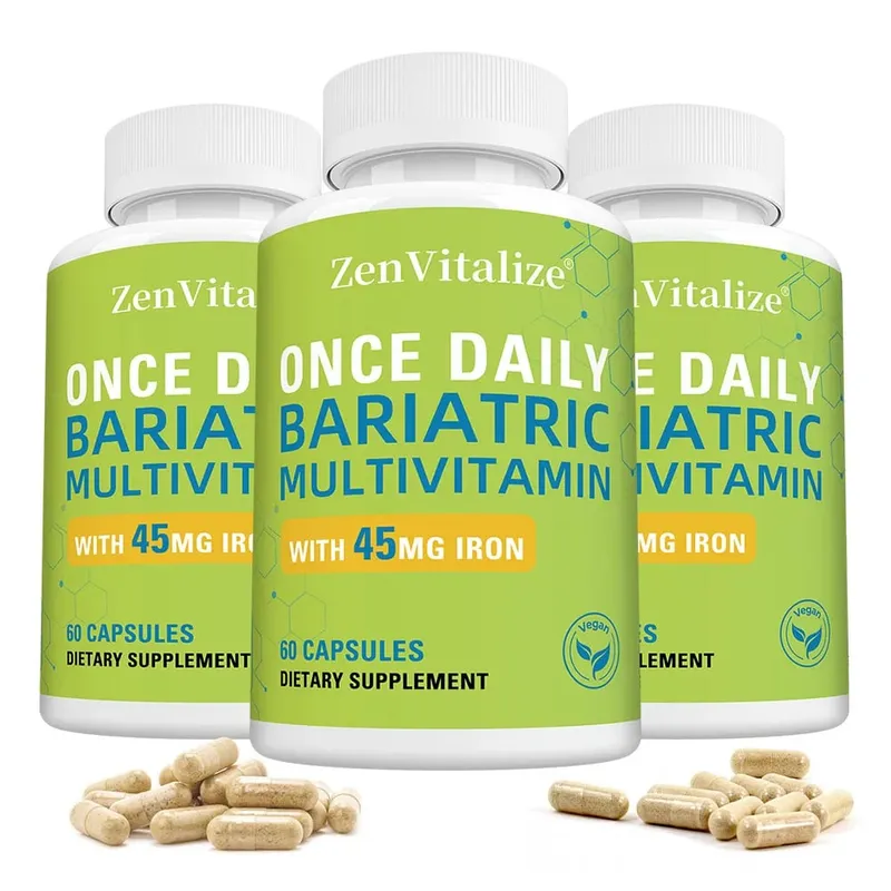Daily Multivitamin & Minerals Capsules with Iron Immunity Energy Hair Skin & Nail Support Nutrition After Bariatric Surgery