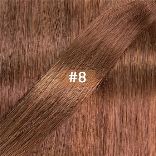 Solove Straight 6D-2 Virgin Human Hair Extensions Handmade Seamless Loop Micro Ring Hair Extensions 10-30” 50g/set Natural Color