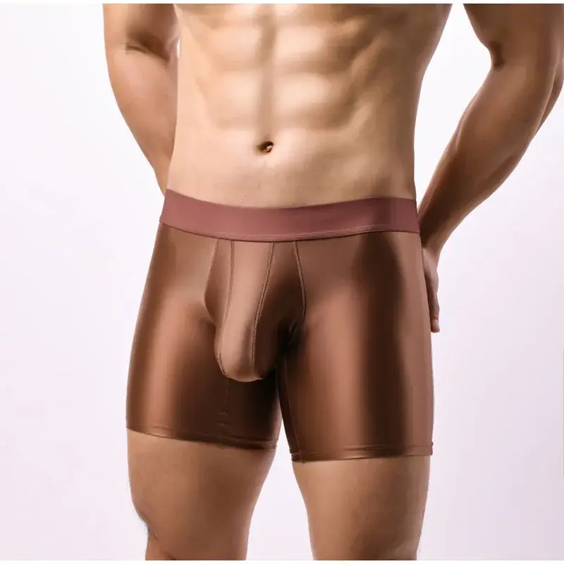 M-xxl Mens Underwear Boxers Solid U Pouch Panties Para sa Lalaki Extended Leg Boxer Shorts Homme Middle Waist Sports Underpants Lalaki