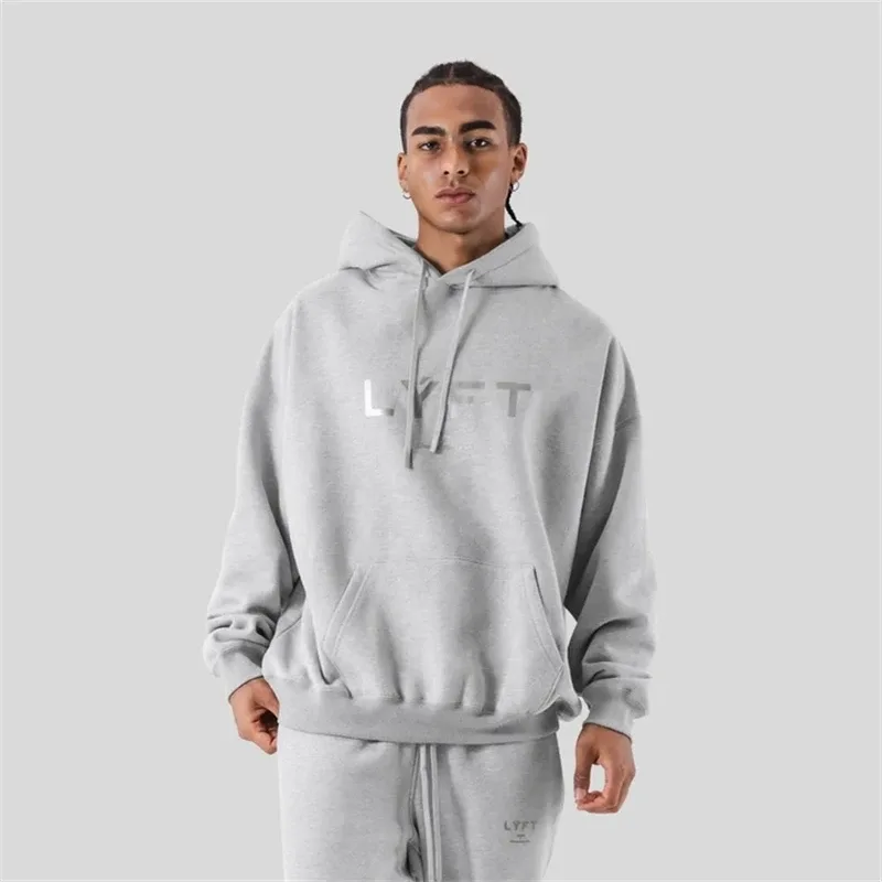 Sudaderas con capucha con logotipo clásico para hombre, sudadera cálida de lana para invierno, ropa de calle a la moda, jerséis holgados informales para hombre, Sudadera con capucha de marca — image 4