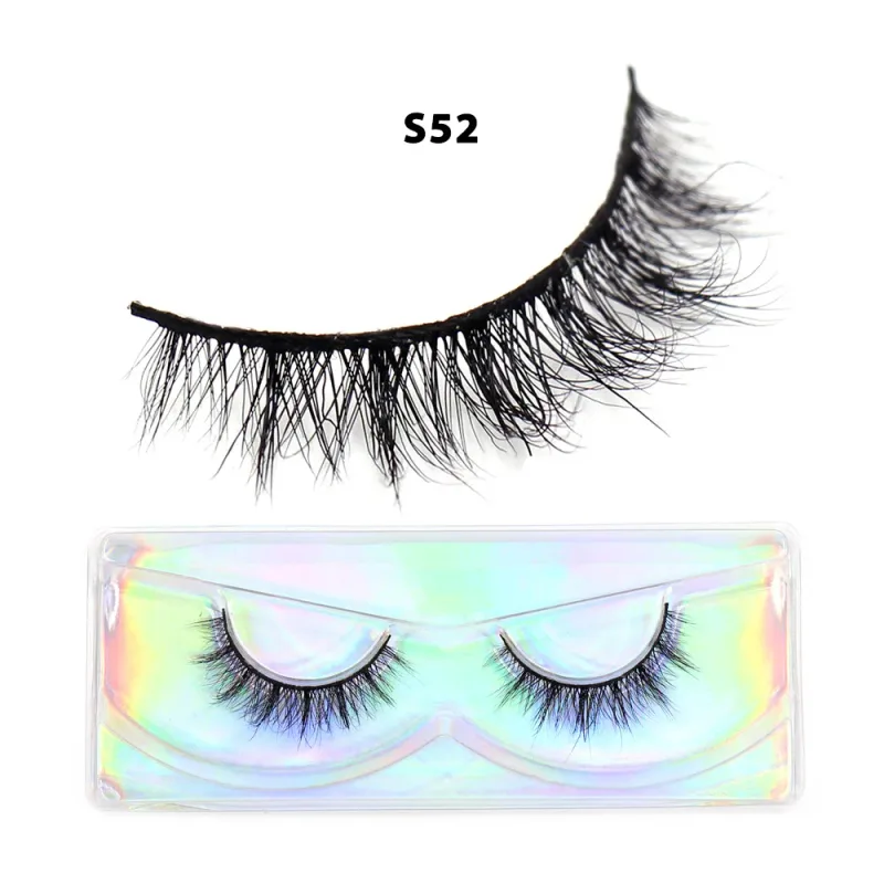 Short Natural 3D Mink Lashes Fluffy Wispy Fake Eyelashes Crisscross False Lashes Eyelash Extension Makeup