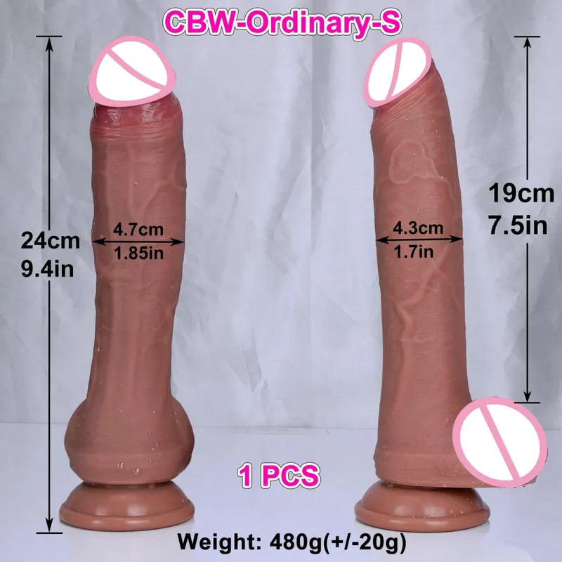 3Colors Fake Thick Penis Realistic Soft Double Silicone Big Dildo Vaginal Masturbation Suction Cup Cock Woman Man Anal Sex Toy