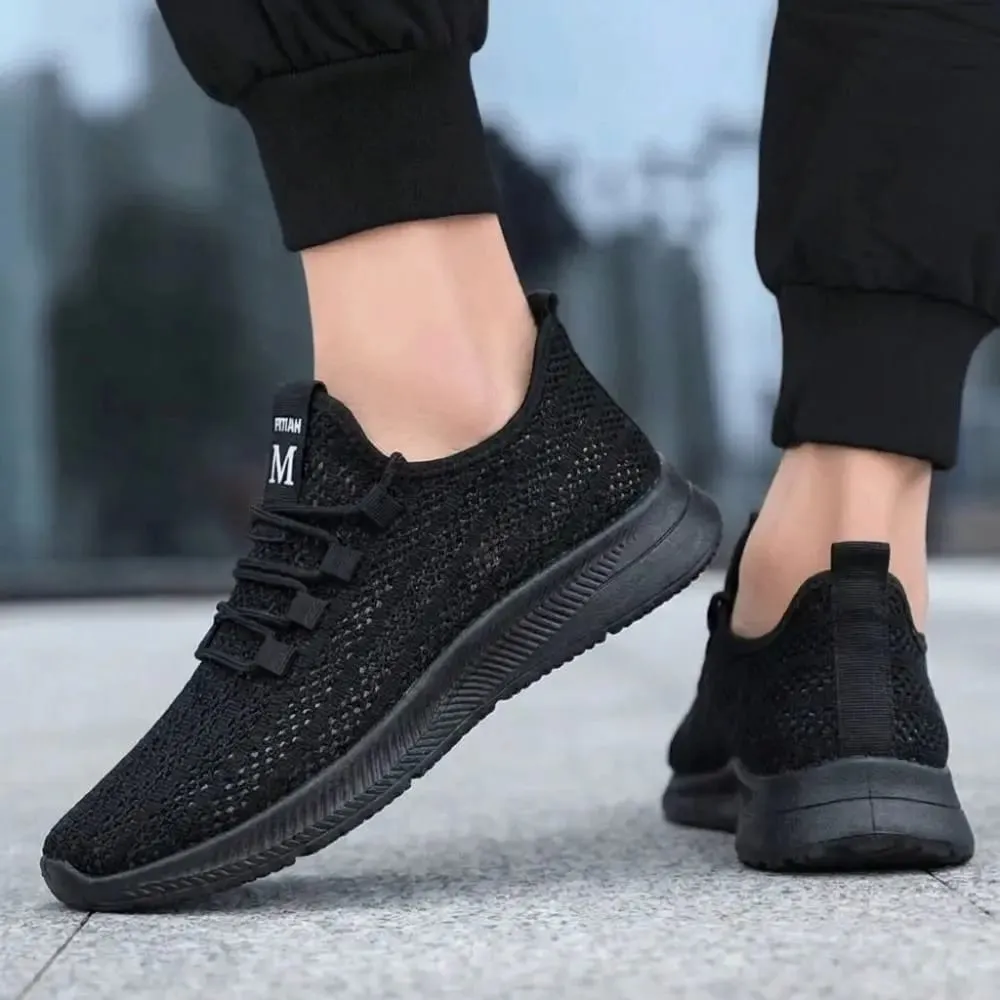 Breathable Men's Casual Sneakers Wear-resisting Anti-slip Sports Shoes Soft-soled Lace Up Slip-on Fashion Sneaker
