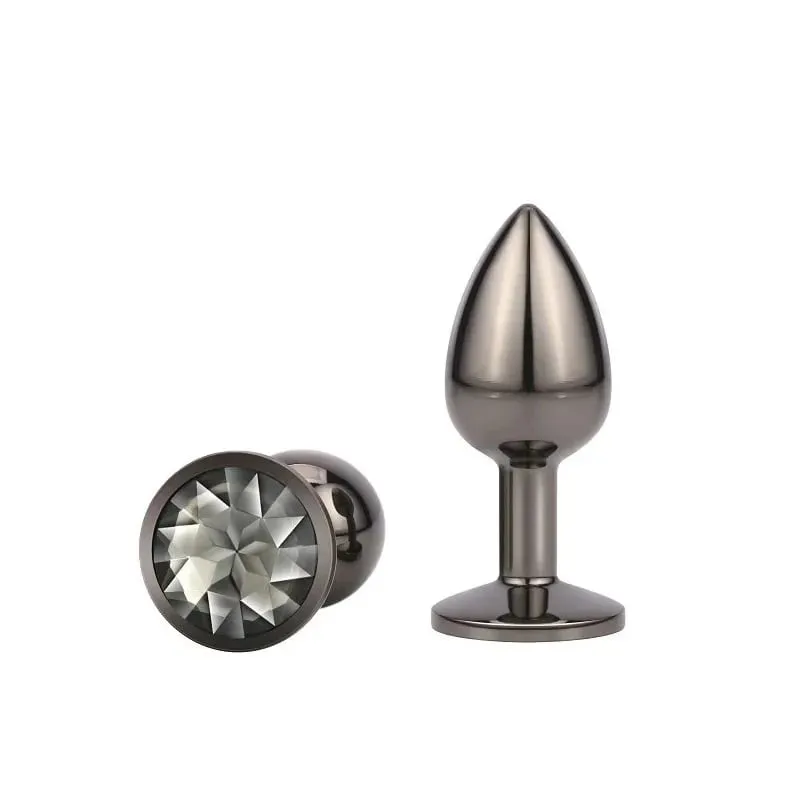 Perline anali in metallo di piccole dimensioni Butt Plug Mini Arcobaleno Butt plug in oro rosa Gioielli in cristallo Trainer Dildo anale Masturbazione Giocattolo del sesso