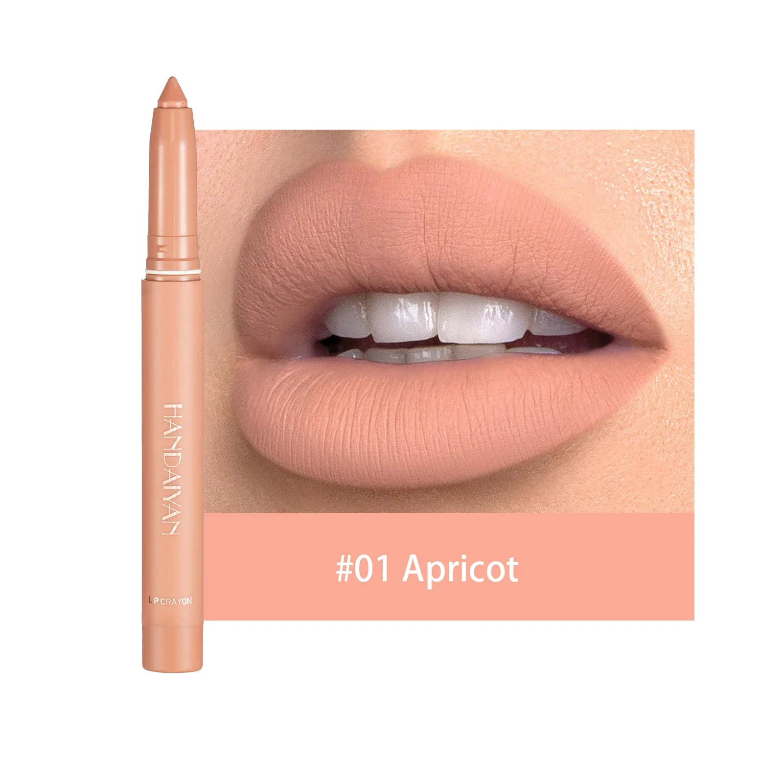Lápis de veludo fosco para lábios, 6 cores, nude, vermelho escuro, sexy, batom à prova d'água, longa duração, renderização de cores, cosméticos de beleza para lábios