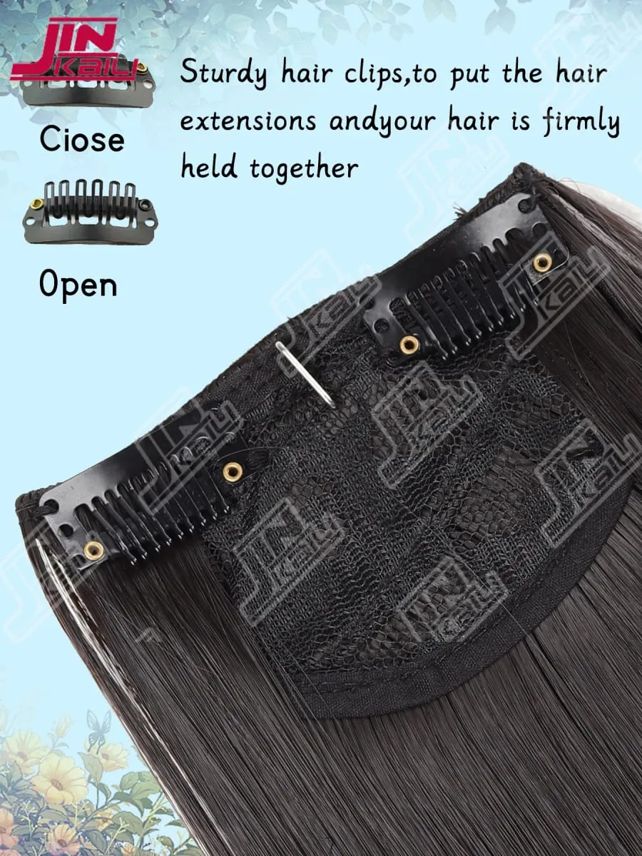 JKL Long Hair Extension Pieces Makatotohanang Volume Boost Invisible Traceless Three Piece Set Asian Synthetic Hair Extension