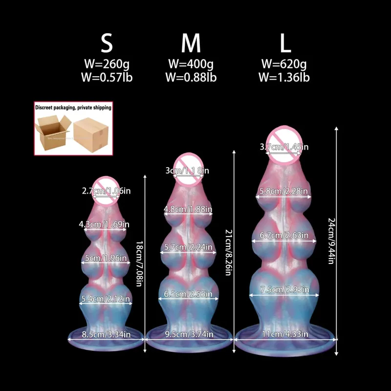 Big Knot Anal Plug Huge Fantasy Silicone Anal Butt Plug Adult Sex Toy Big Anal Plug Dilator Training Expansion For Women Men Gay