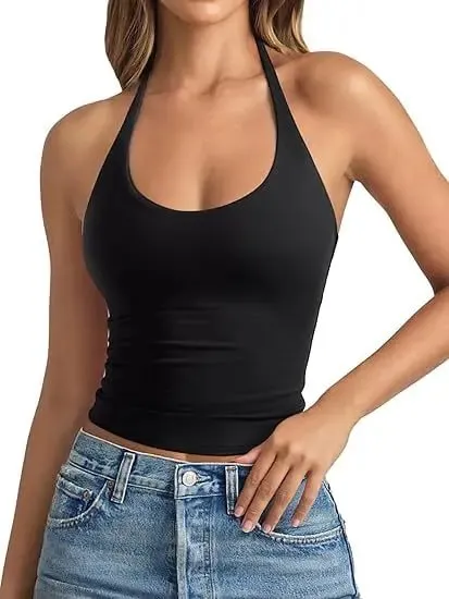 2026 Spring New Arrival European American Style Solid Color Slim Fit Cami Tank Top Women Trendy Hot Girl Sleeveless Top