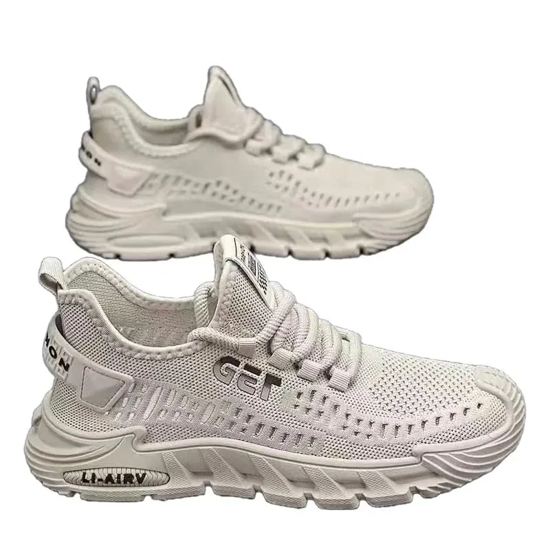 New Men's Sneakers Thick Sole Comfortable Casual Shoes Lightweight Breathable Fashion Running Shoes Luxury Male Tenis Masculino
