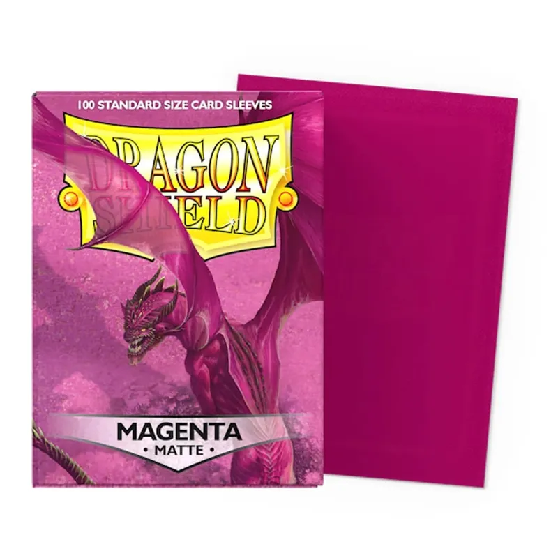 100 PCS/BOX 66x91mm Τυπικό μέγεθος Ματ μανίκια κάρτας Demark Dragon Shield για μανίκια επιτραπέζιων καρτών παιχνιδιών MTG/PKM/YGO/TCG