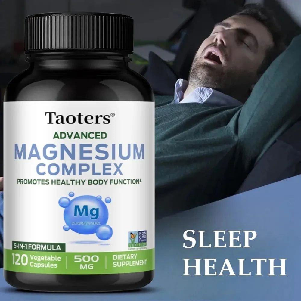 Magnesium Complex - Bone Muscle & Heart Health Supplement Sleep Support Muscle Relaxation Stress & Anxiety Relief