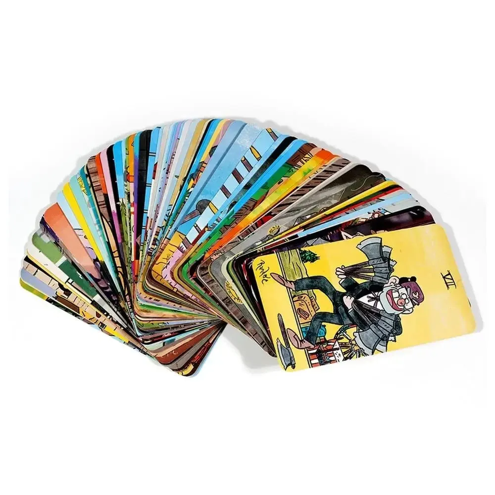 Gizemli Tarot kartları A 78 Deste Gravity Falls Inspired 78 Kart Destesi İngilizce versiyonu Witchy Acemi Tarot Masa oyunları