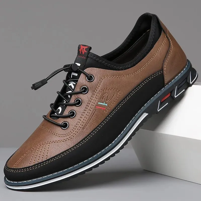 New Men's Leather Flat Casual Shoes Soft Sole Slip on Loafers Business Formal Shoes for Men Custom Casual Shoes