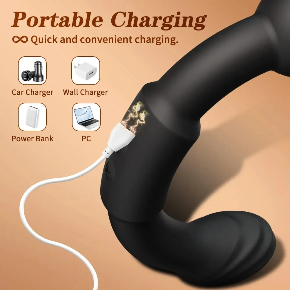 Dual-Ended Vibrating Wiggle Anal Beads Anal Balls for Men Gay Prostate Massager Double Heads Butt Plug Anal Sex Toy Adult Goods