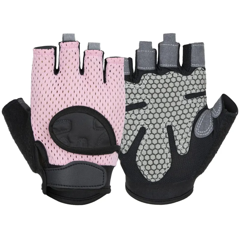 Anti-Slip Shock Åndbare Halvfinger Handsker Åndbare Cykelhandsker Fitness Gym Bodybuilding Crossfit Motion Sportshandsker