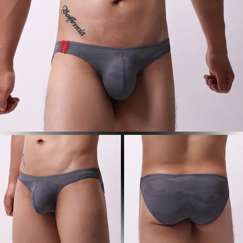 Men's Underwear Breathable Panties Fashion Printed Underpants Low Waist Lingerie Briefs